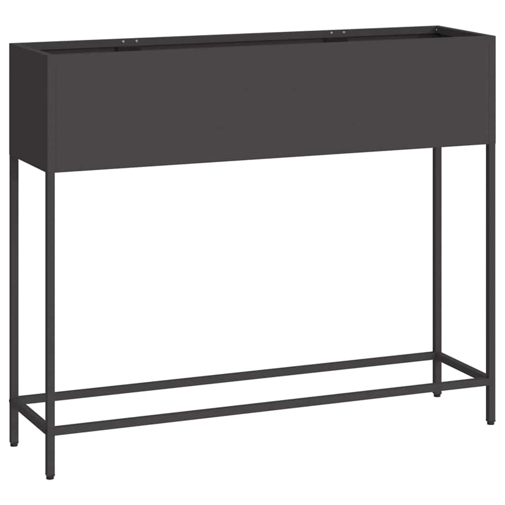 Hochbeet Gartenpflanzer Schwarz 100 x 26 x 82 cm Stahl