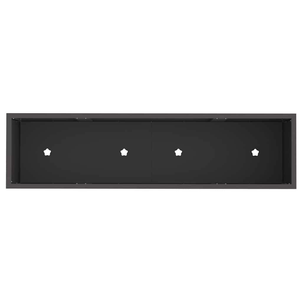 Hochbeet Gartenpflanzer Schwarz 100 x 26 x 82 cm Stahl