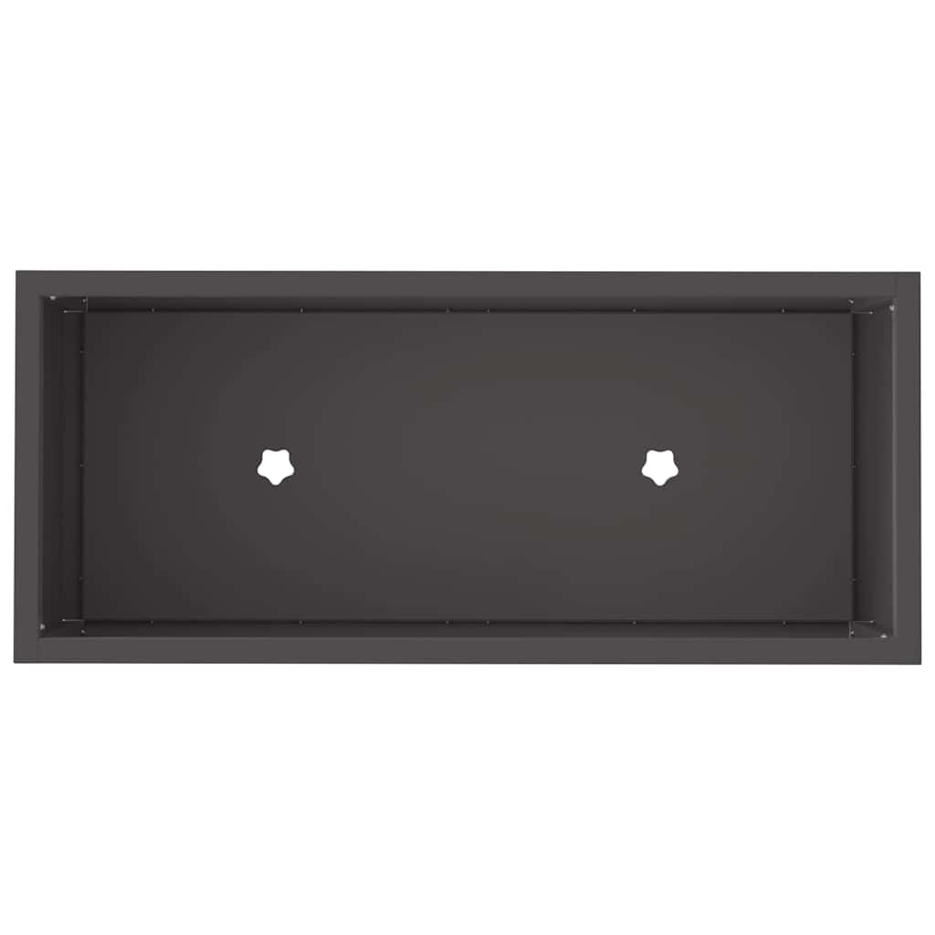 Hochbeet Gartenpflanzer Schwarz 60 x 26 x 45 cm Stahl