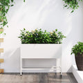 Hochbeet Gartenpflanzer Weiß 60 x 26 x 48 cm Stahl