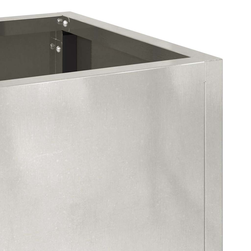 Hochbeet Gartenpflanzer Silber 60 x 26 x 45 cm Edelstahl