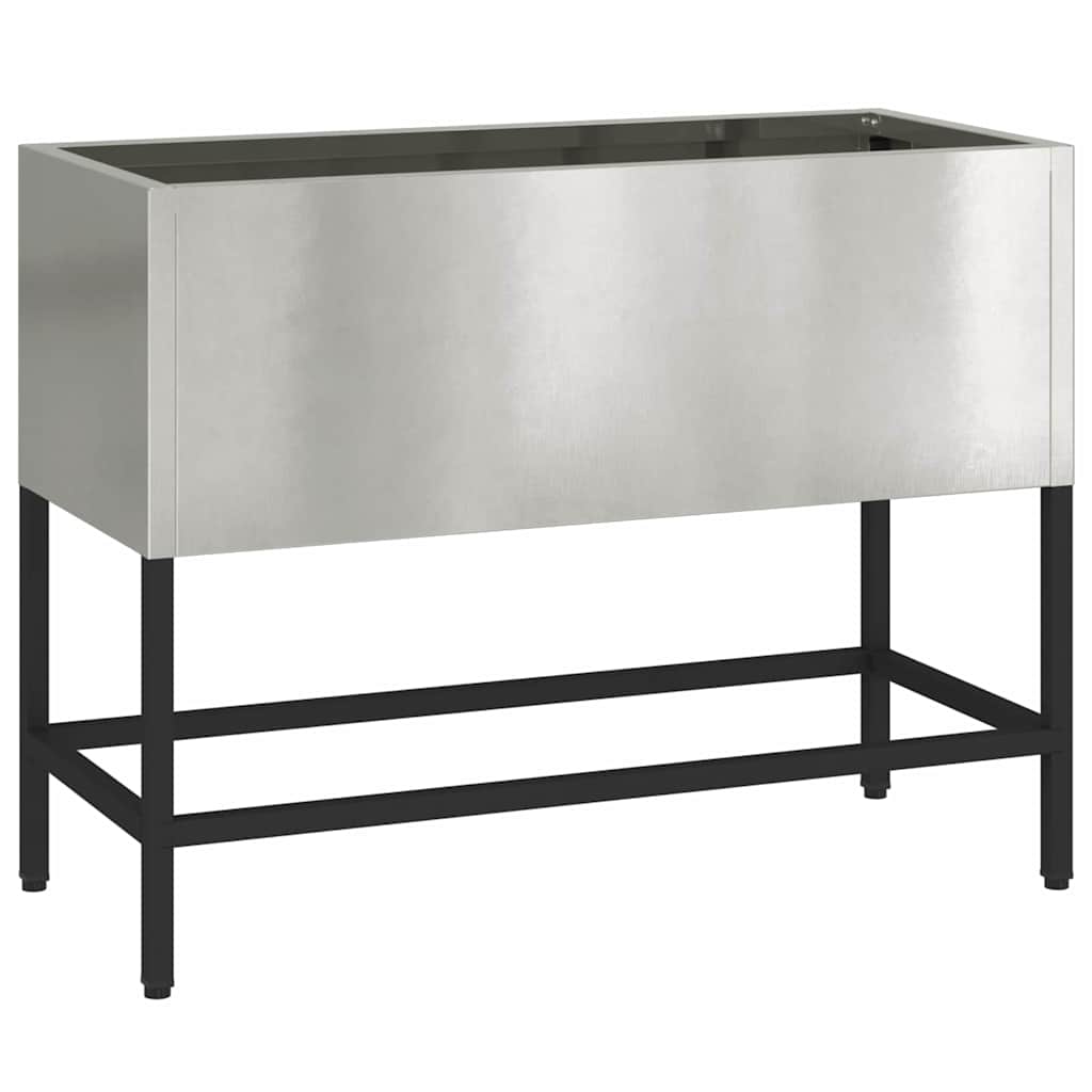 Hochbeet Gartenpflanzer Silber 60 x 26 x 45 cm Edelstahl