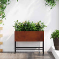 Hochbeet Gartenpflanzer Rostig 60 x 26 x 45 cm Wetterfeststahl