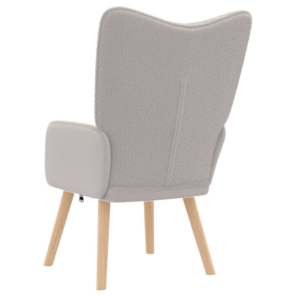 Sessel Hellgrau 62 x 67 x 95,5 cm Sherpa-Stoff