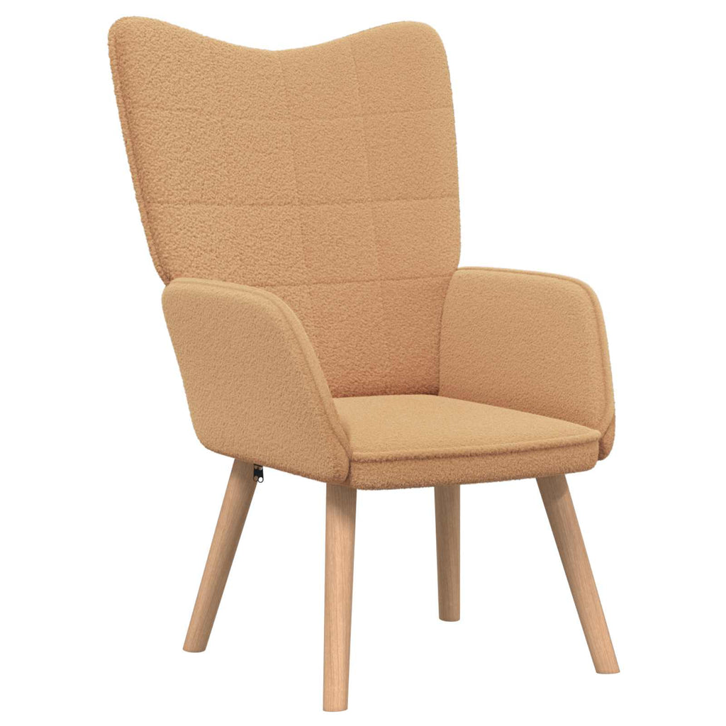 Sessel Beige 62 x 67 x 95,5 cm Sherpa-Stoff