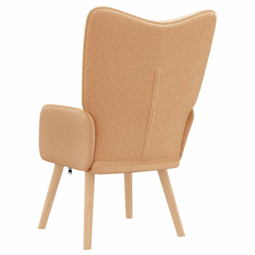 Sessel Beige 62 x 67 x 95,5 cm Sherpa-Stoff