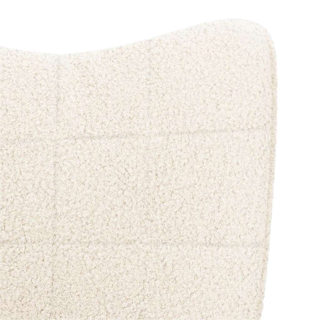 Schaukelstuhl Creme Sherpa-Stoff