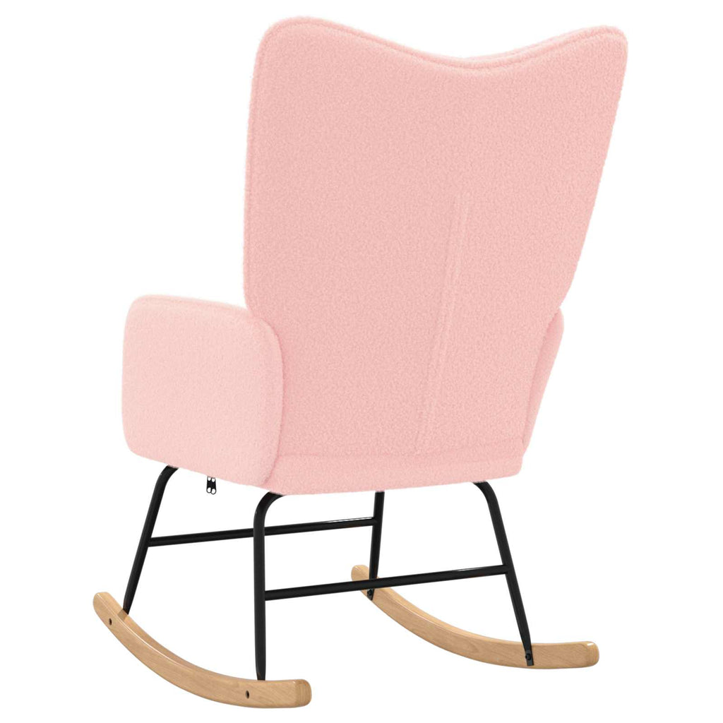 Schaukelstuhl Rosa Sherpa-Stoff