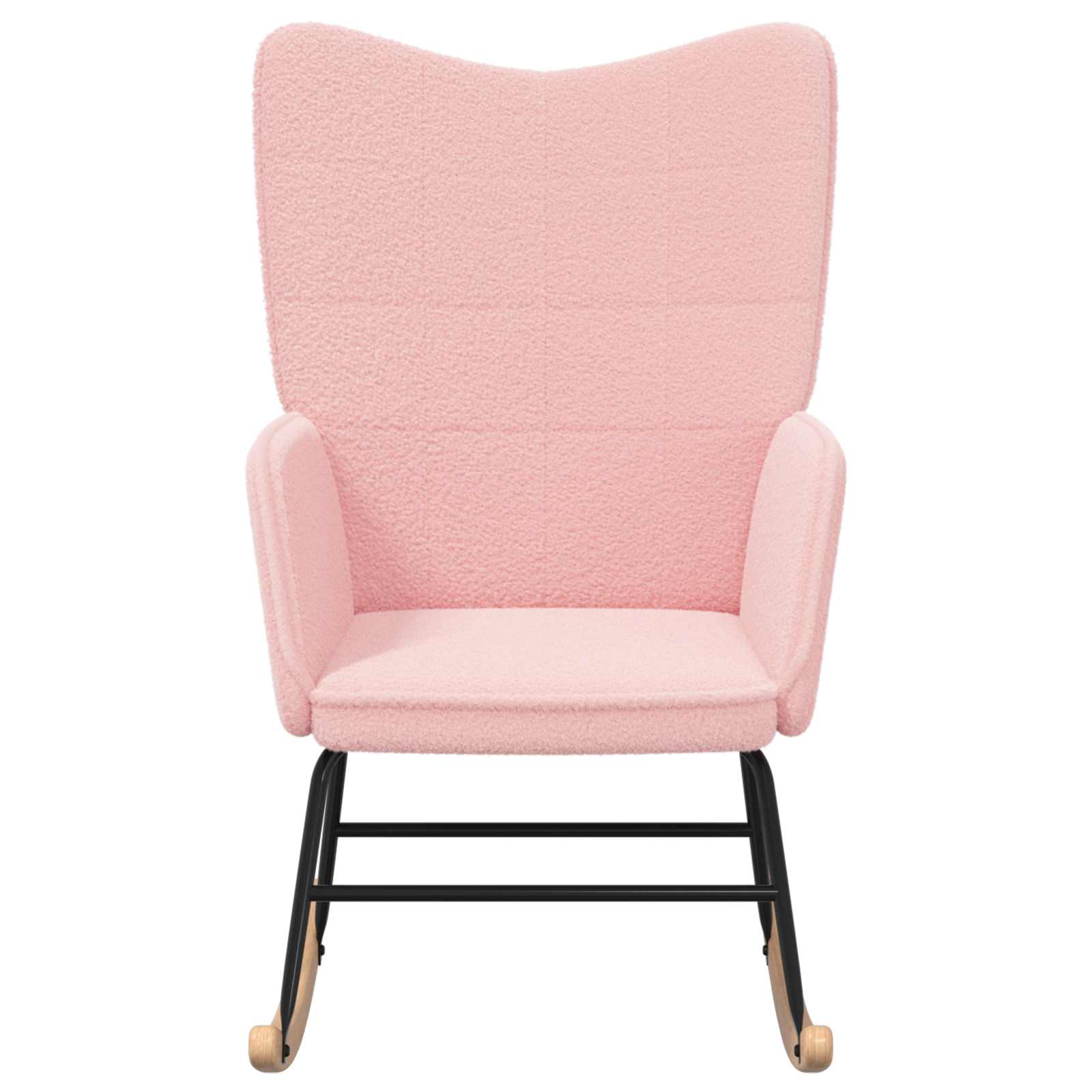 Schaukelstuhl Rosa Sherpa-Stoff