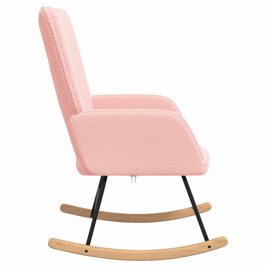 Schaukelstuhl Rosa Sherpa-Stoff