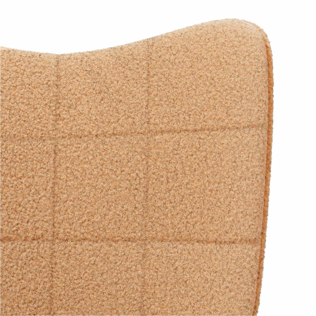 Schaukelstuhl Beige Sherpa-Stoff