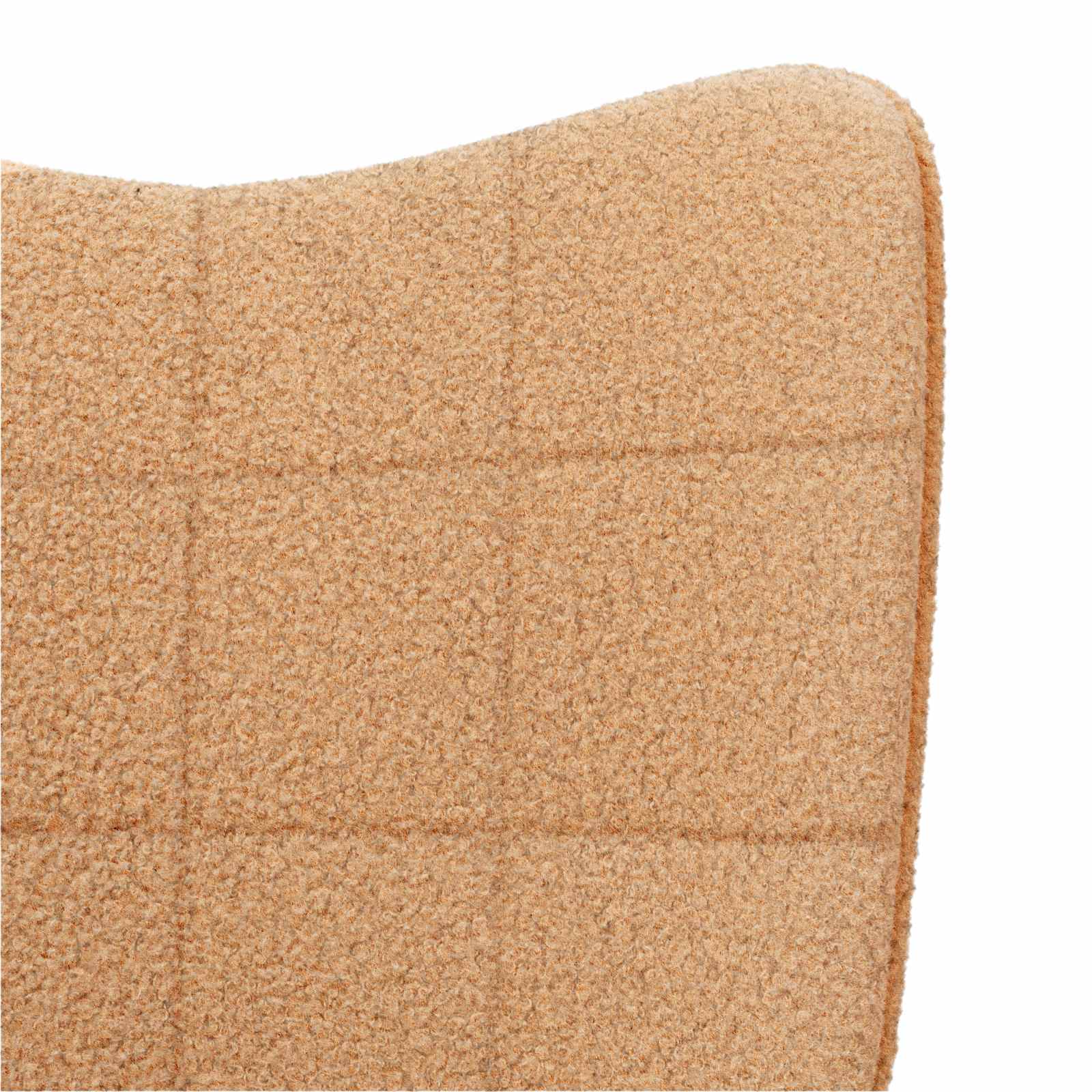 Schaukelstuhl Beige Sherpa-Stoff