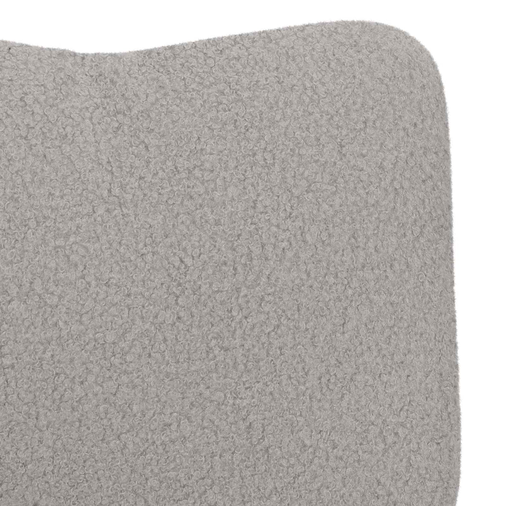 Sessel Hellgrau 63 x 67 x 94 cm Schafstoff und Sperrholz