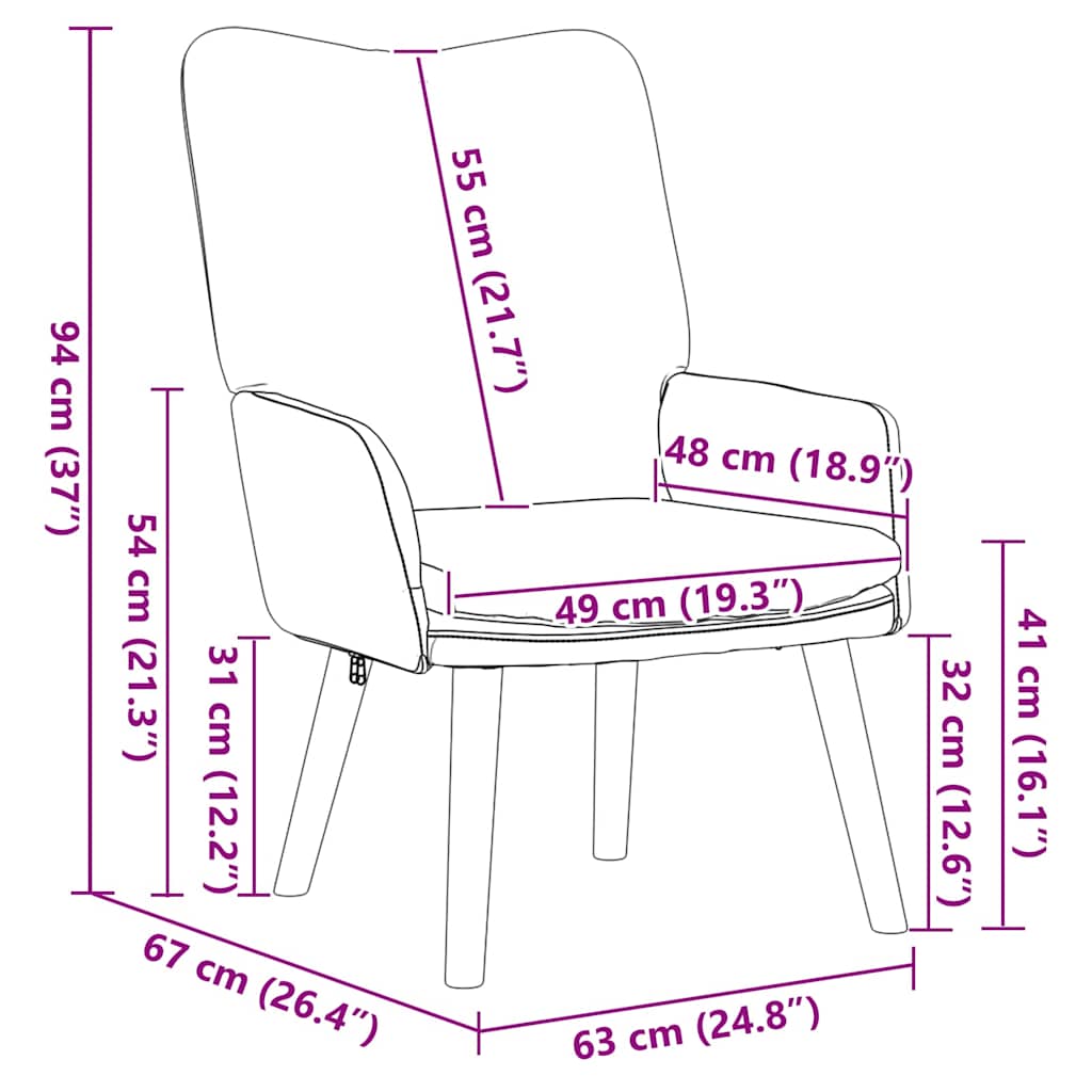 Sessel Creme 63 x 67 x 94 cm Schafstoff und Sperrholz