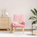 Sessel Rosa 63 x 67 x 94 cm Schafstoff und Sperrholz