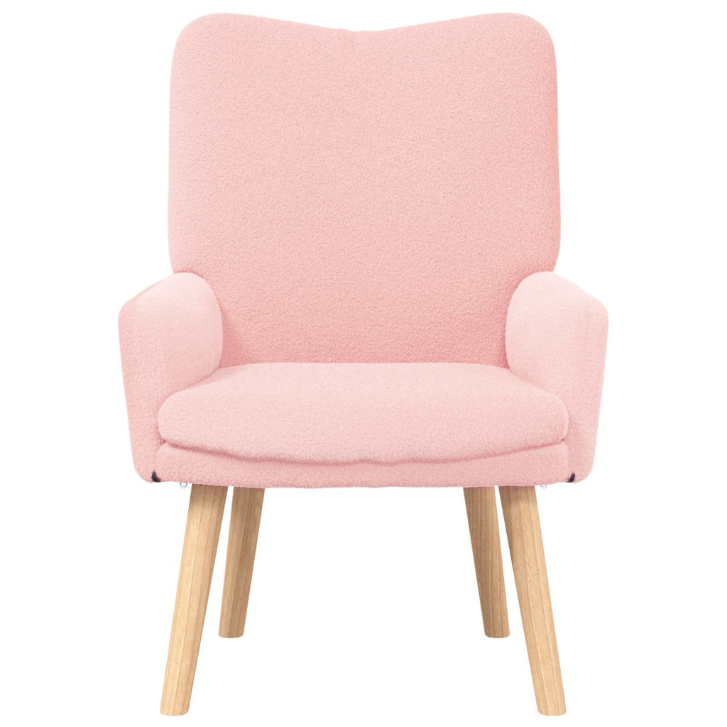 Sessel Rosa 63 x 67 x 94 cm Schafstoff und Sperrholz