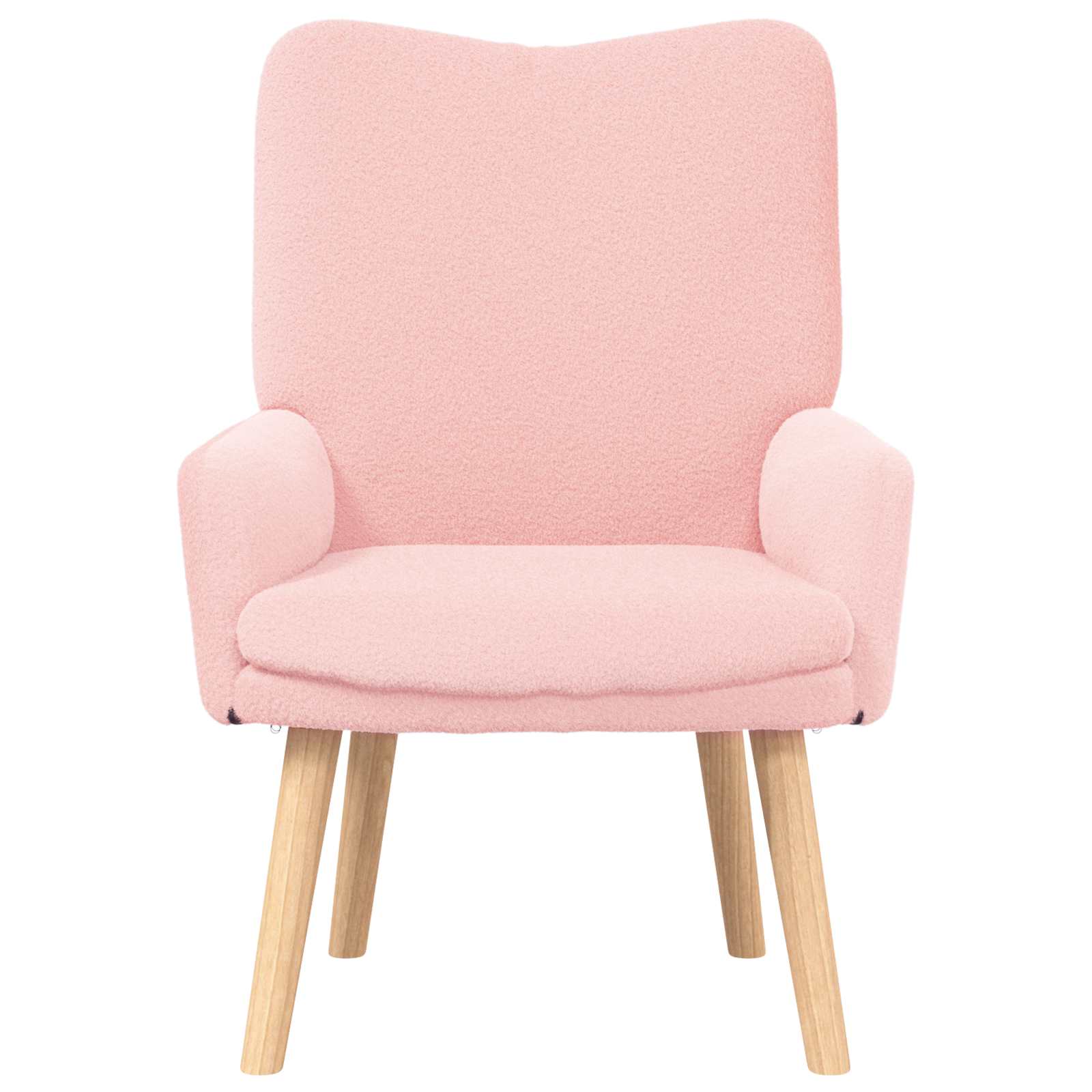 Sessel Rosa 63 x 67 x 94 cm Schafstoff und Sperrholz