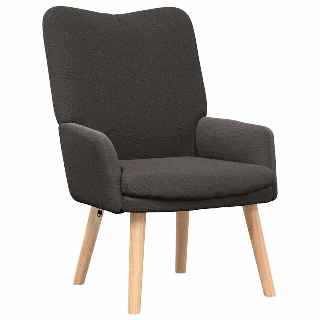 Sessel Dunkelgrau 63 x 67 x 94 cm Schafstoff und Sperrholz