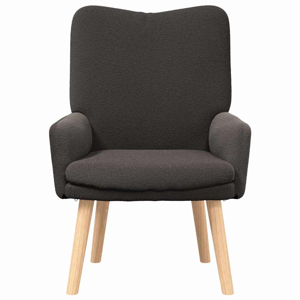Sessel Dunkelgrau 63 x 67 x 94 cm Schafstoff und Sperrholz