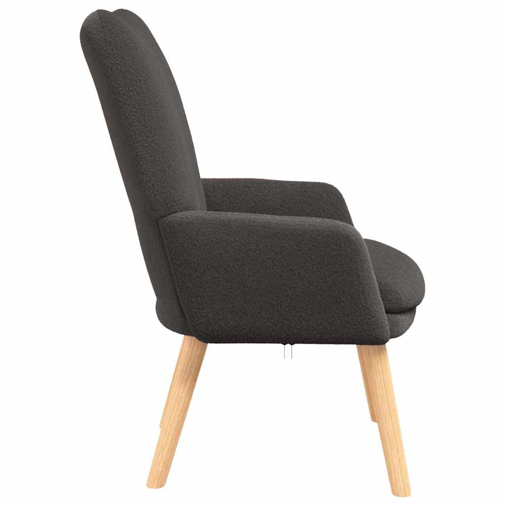 Sessel Dunkelgrau 63 x 67 x 94 cm Schafstoff und Sperrholz