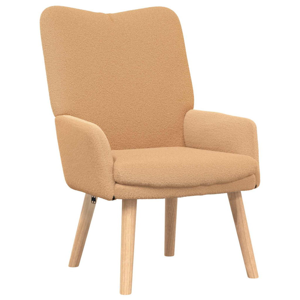 Sessel Beige 63 x 67 x 94 cm Polyester und Sperrholz