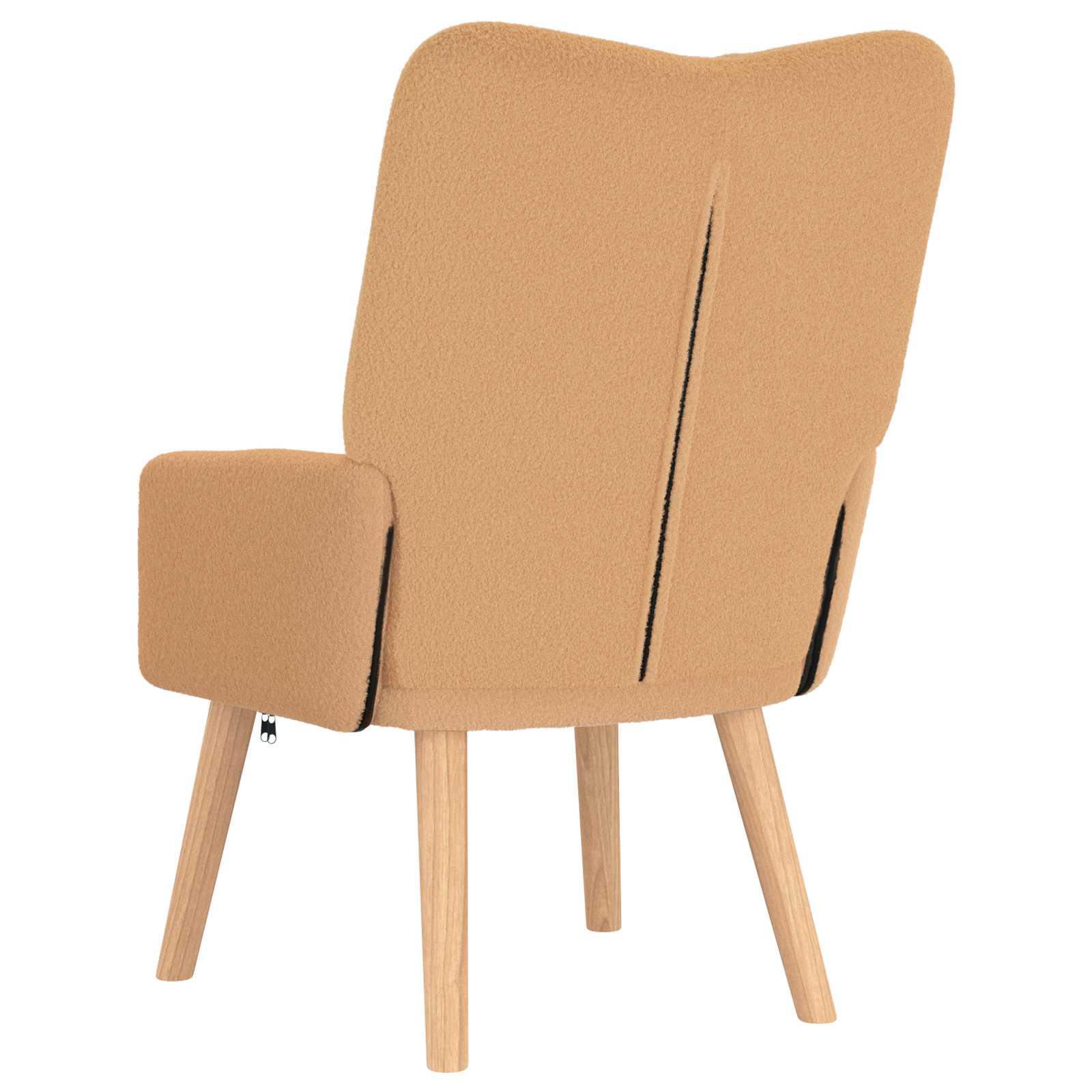 Sessel Beige 63 x 67 x 94 cm Polyester und Sperrholz