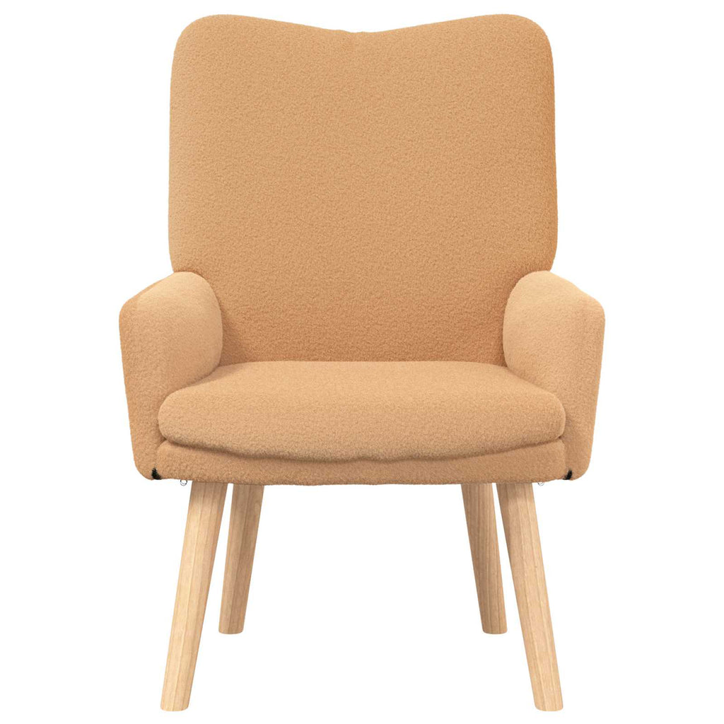 Sessel Beige 63 x 67 x 94 cm Polyester und Sperrholz