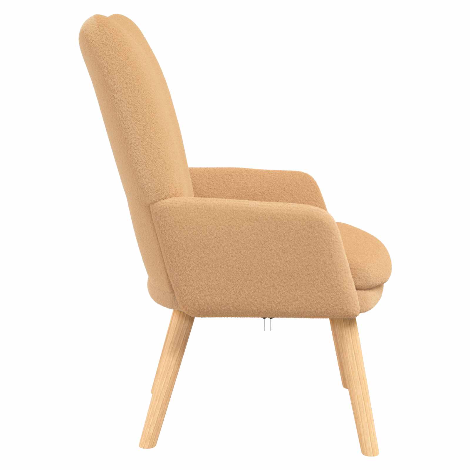 Sessel Beige 63 x 67 x 94 cm Polyester und Sperrholz