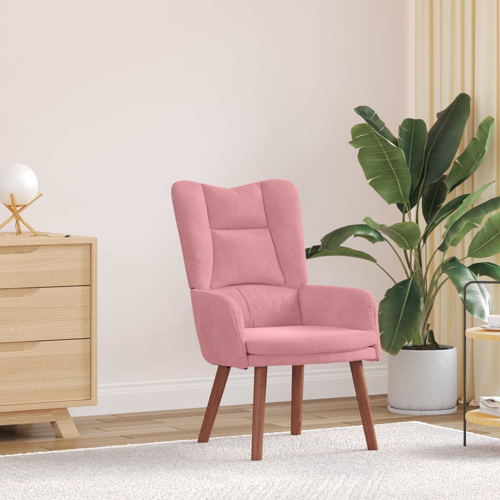 Sessel Rosa 63 x 67 x 94 cm Samt