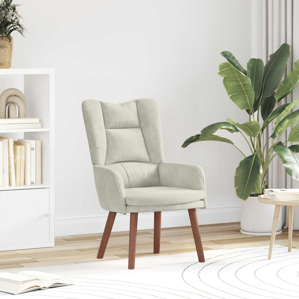 Sessel Creme 63 x 67 x 94 cm Samt