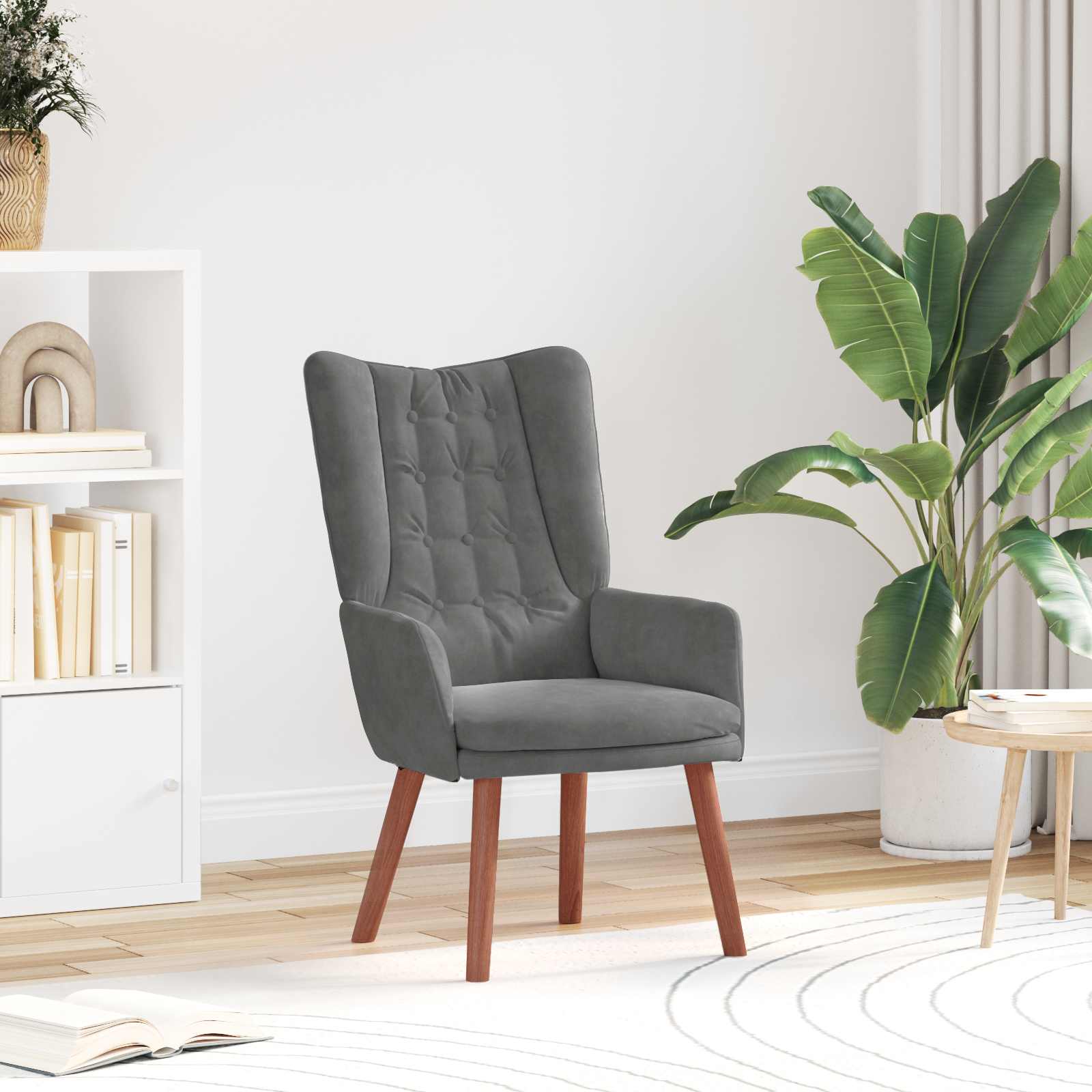 Sessel Dunkelgrau 63 x 67 x 94 cm Samt