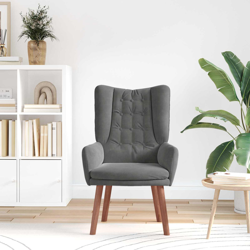 Sessel Dunkelgrau 63 x 67 x 94 cm Samt