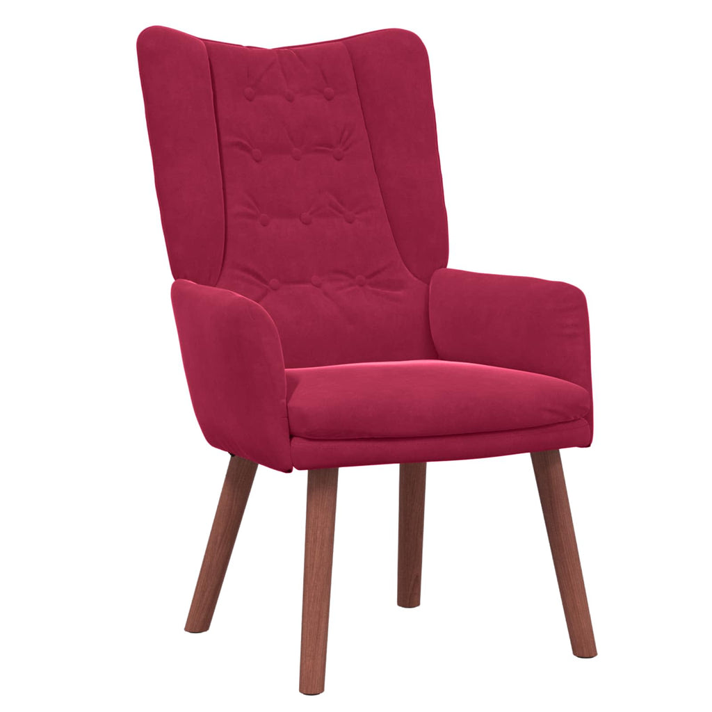 Sessel Weinrot 63 x 67 x 94 cm Samt