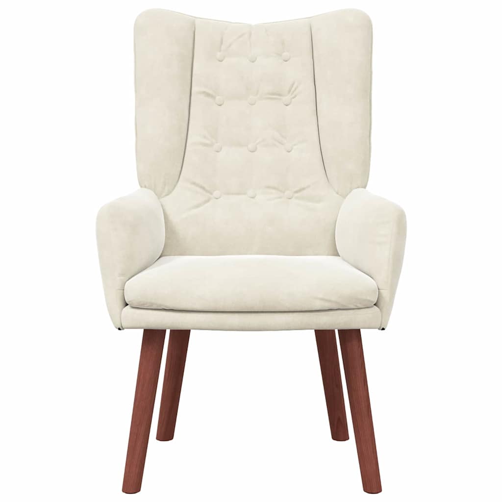 Sessel Creme 63 x 67 x 94 cm Samt