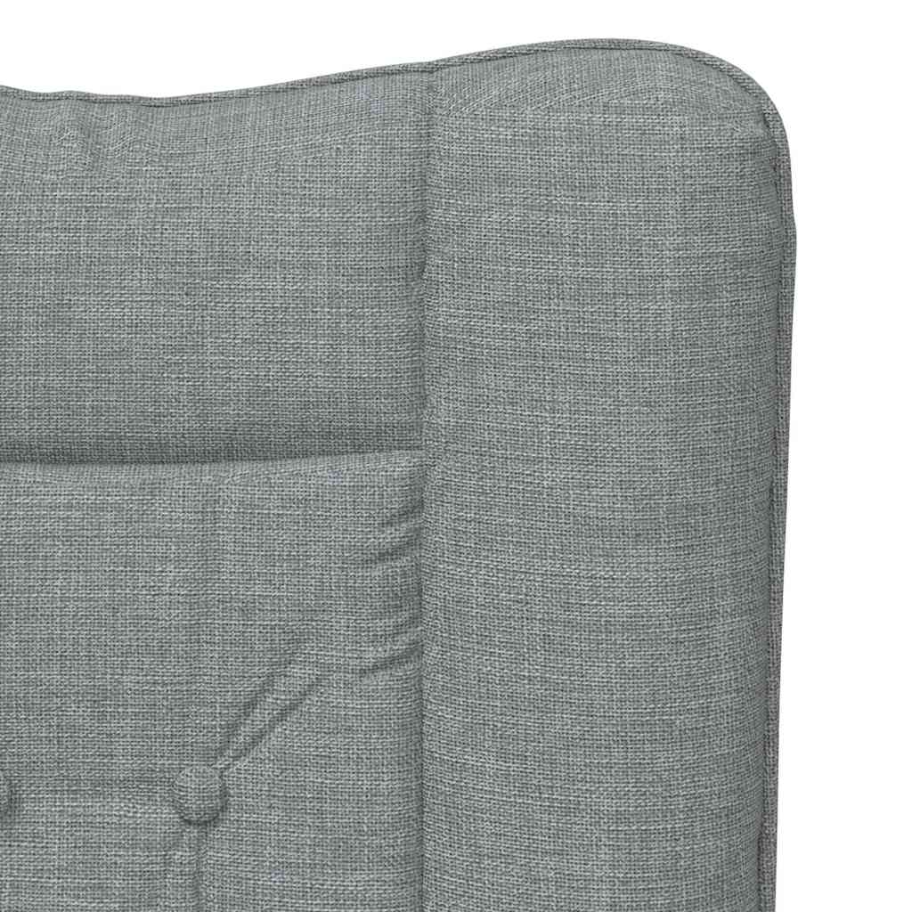 Sessel Hellgrau 63 x 67 x 94 cm Stoff und Sperrholz