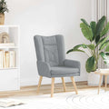 Sessel Hellgrau 63 x 67 x 94 cm Stoff und Sperrholz