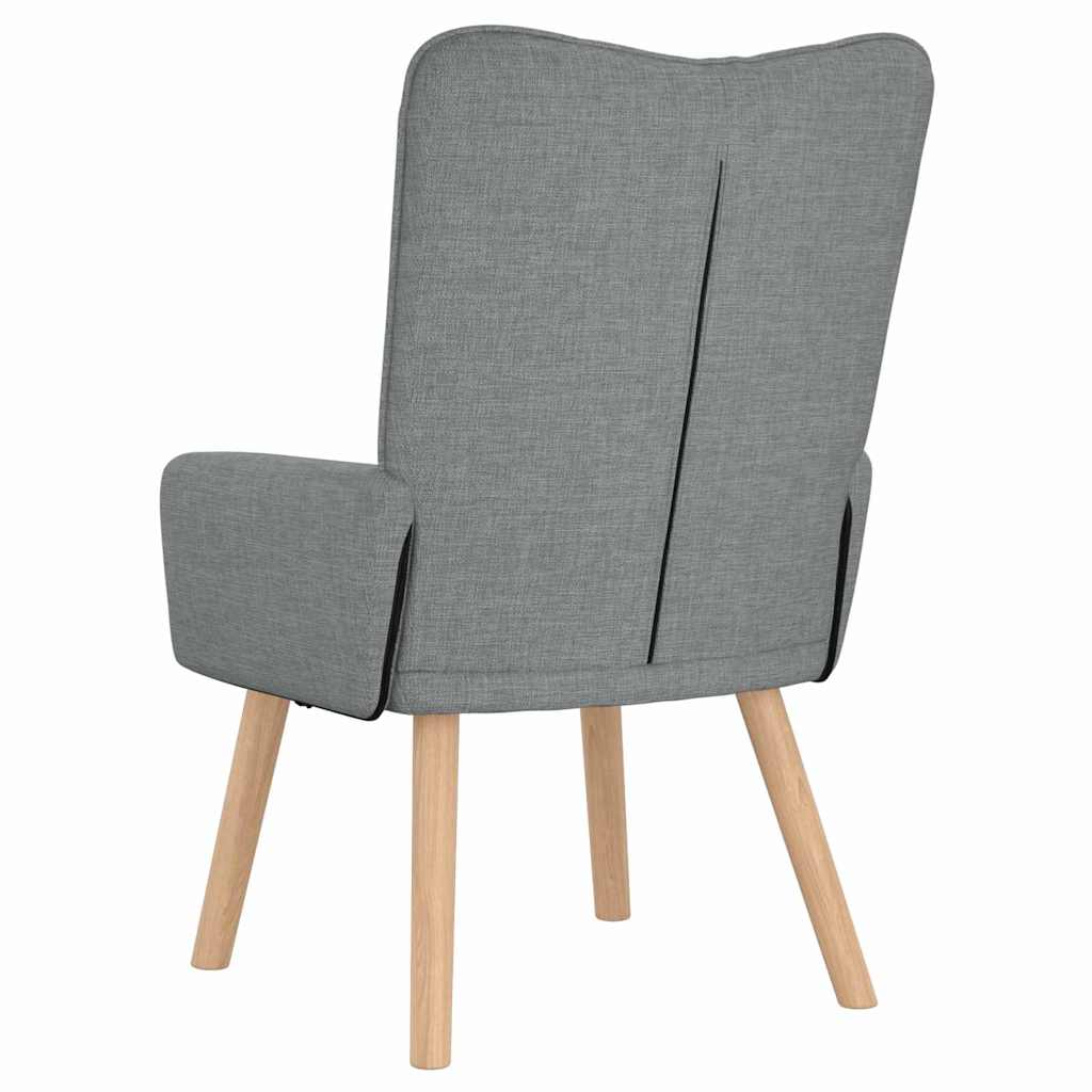 Sessel Hellgrau 63 x 67 x 94 cm Stoff und Sperrholz