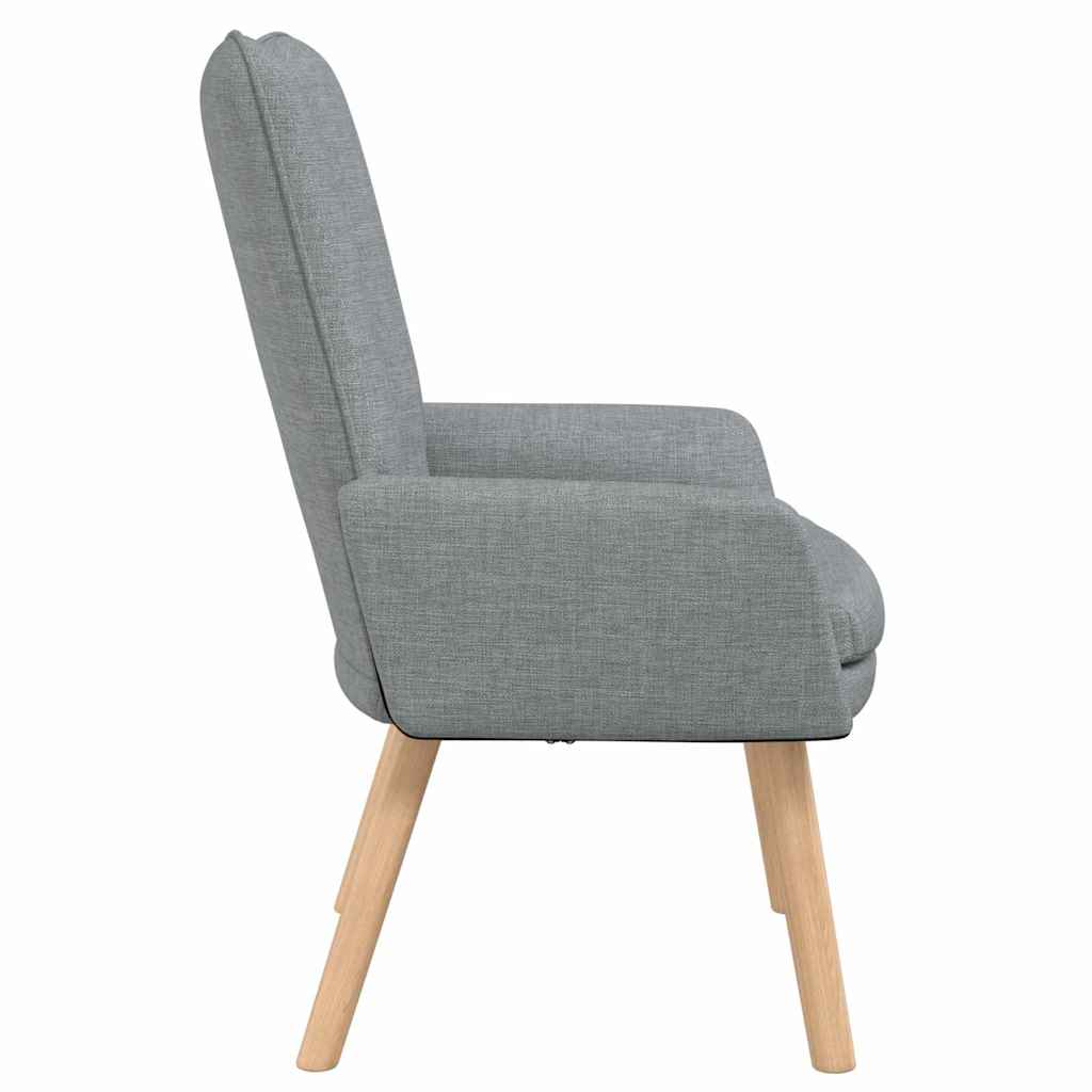 Sessel Hellgrau 63 x 67 x 94 cm Stoff und Sperrholz