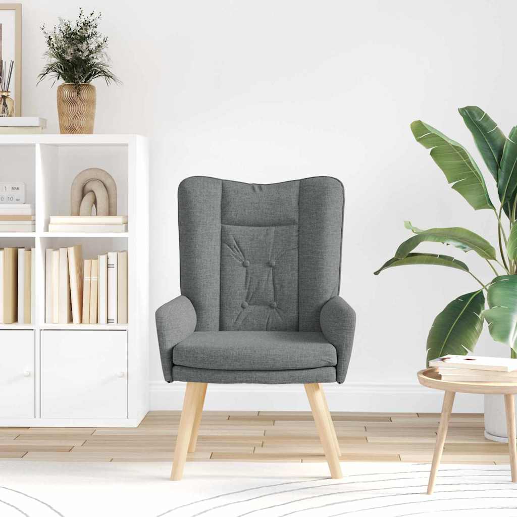 Sessel Dunkelgrau 63 x 67 x 94 cm Stoff und Sperrholz