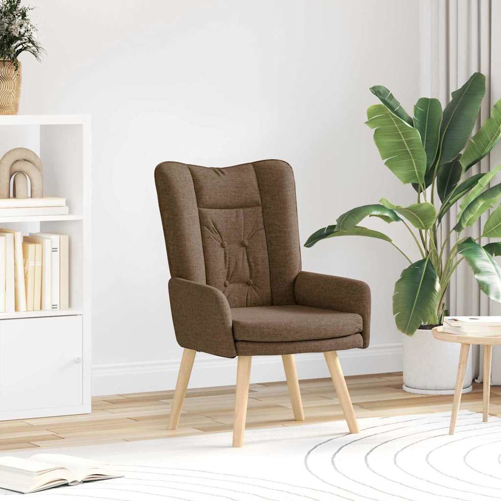 Sessel Braun 63 x 67 x 94 cm Stoff und Sperrholz