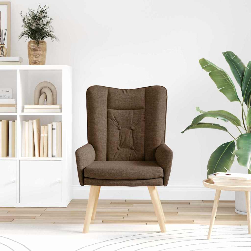 Sessel Braun 63 x 67 x 94 cm Stoff und Sperrholz