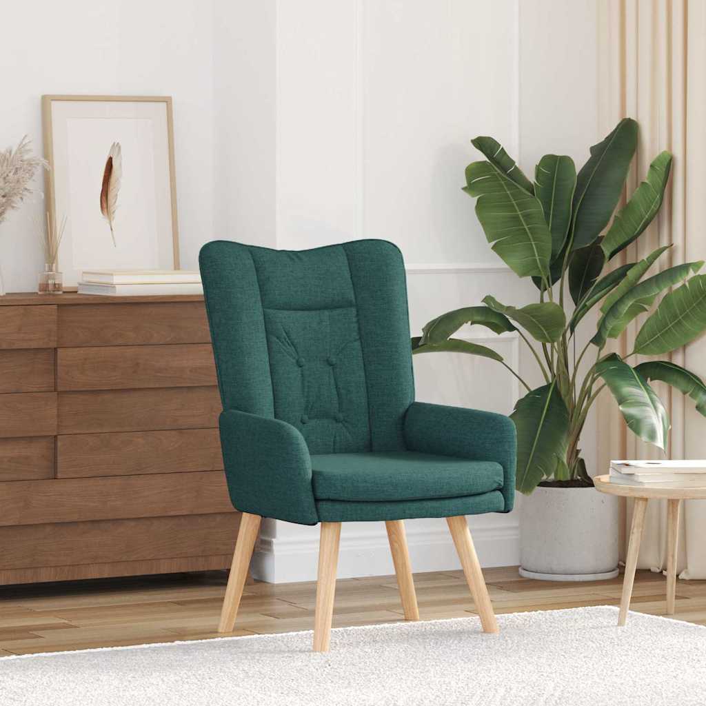 Sessel Dunkelgrün 63 x 67 x 94 cm Stoff und Sperrholz