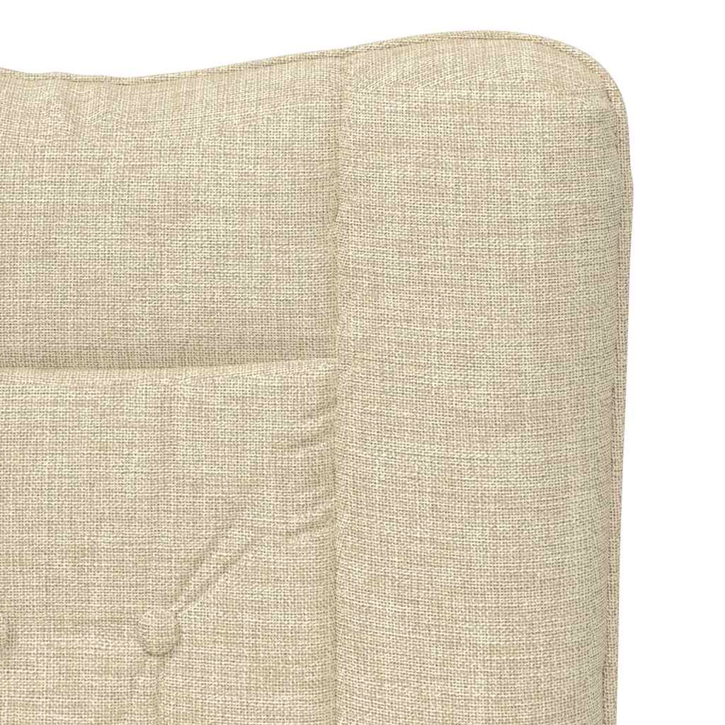 Sessel Creme 63 x 67 x 94 cm Stoff und Sperrholz