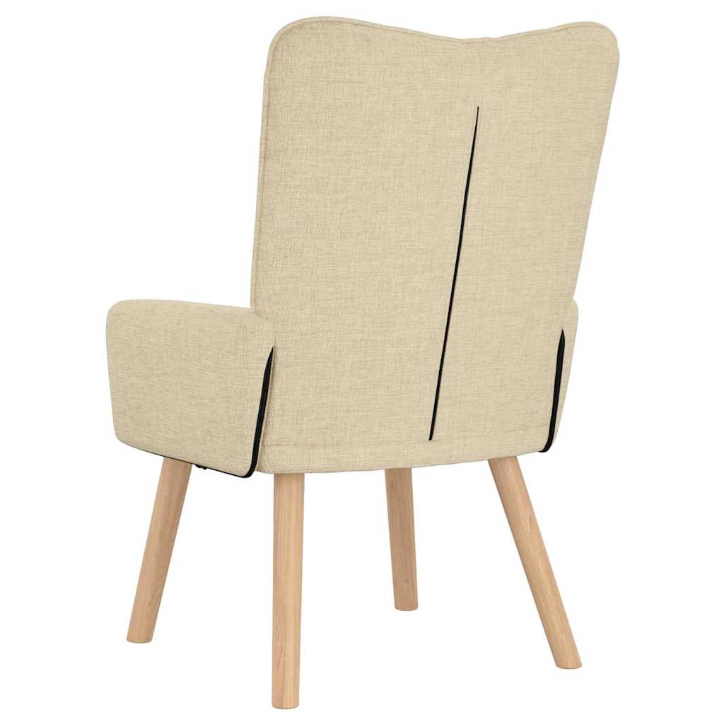 Sessel Creme 63 x 67 x 94 cm Stoff und Sperrholz