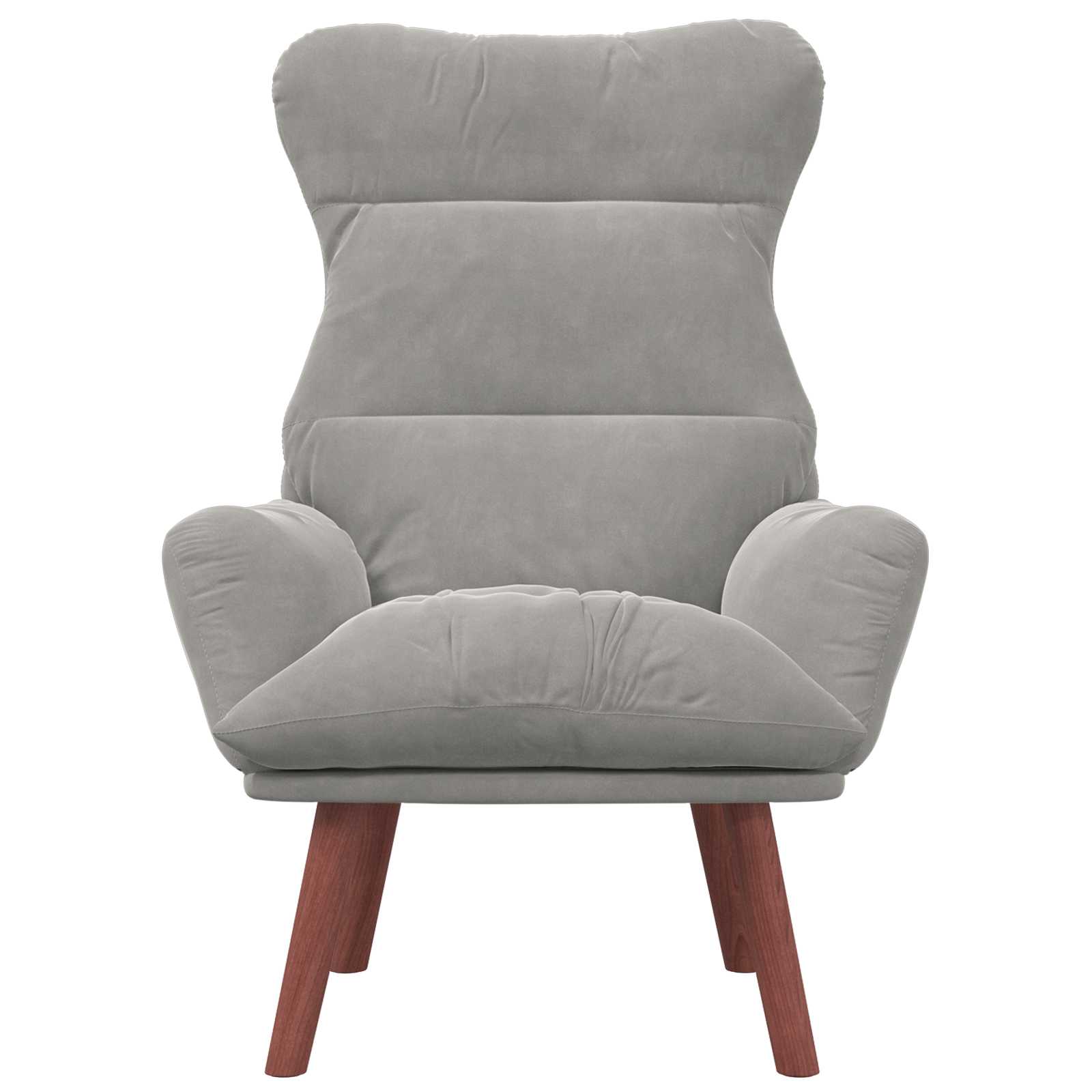Sessel Hellgrau 69 x 74 x 93 cm Samt