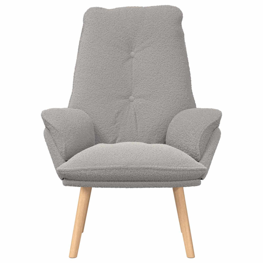 Sessel Hellgrau 69 x 74 x 93 cm Sherpa-Stoff