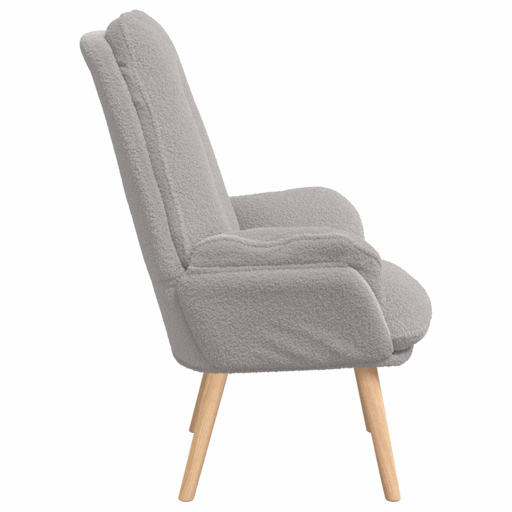 Sessel Hellgrau 69 x 74 x 93 cm Sherpa-Stoff