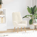 Sessel Creme 69 x 74 x 93 cm Sherpa-Stoff