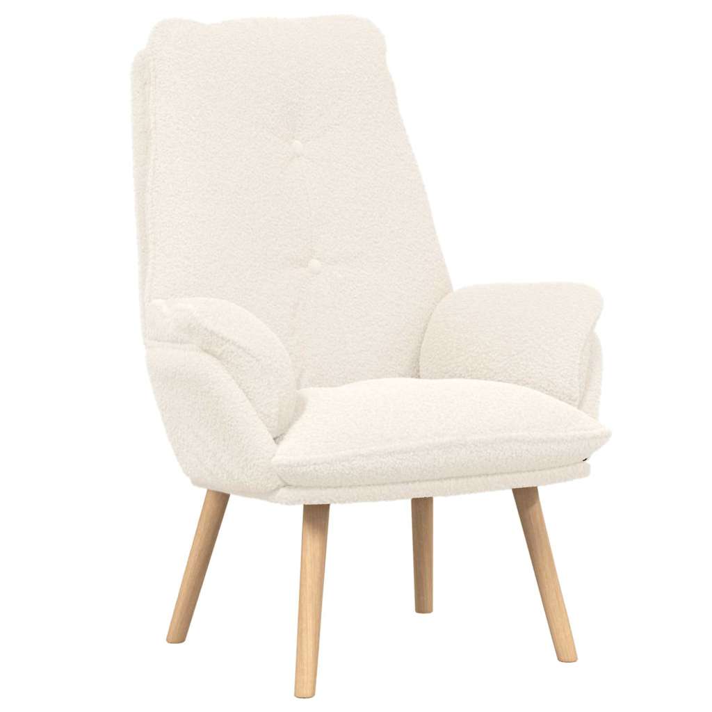 Sessel Creme 69 x 74 x 93 cm Sherpa-Stoff