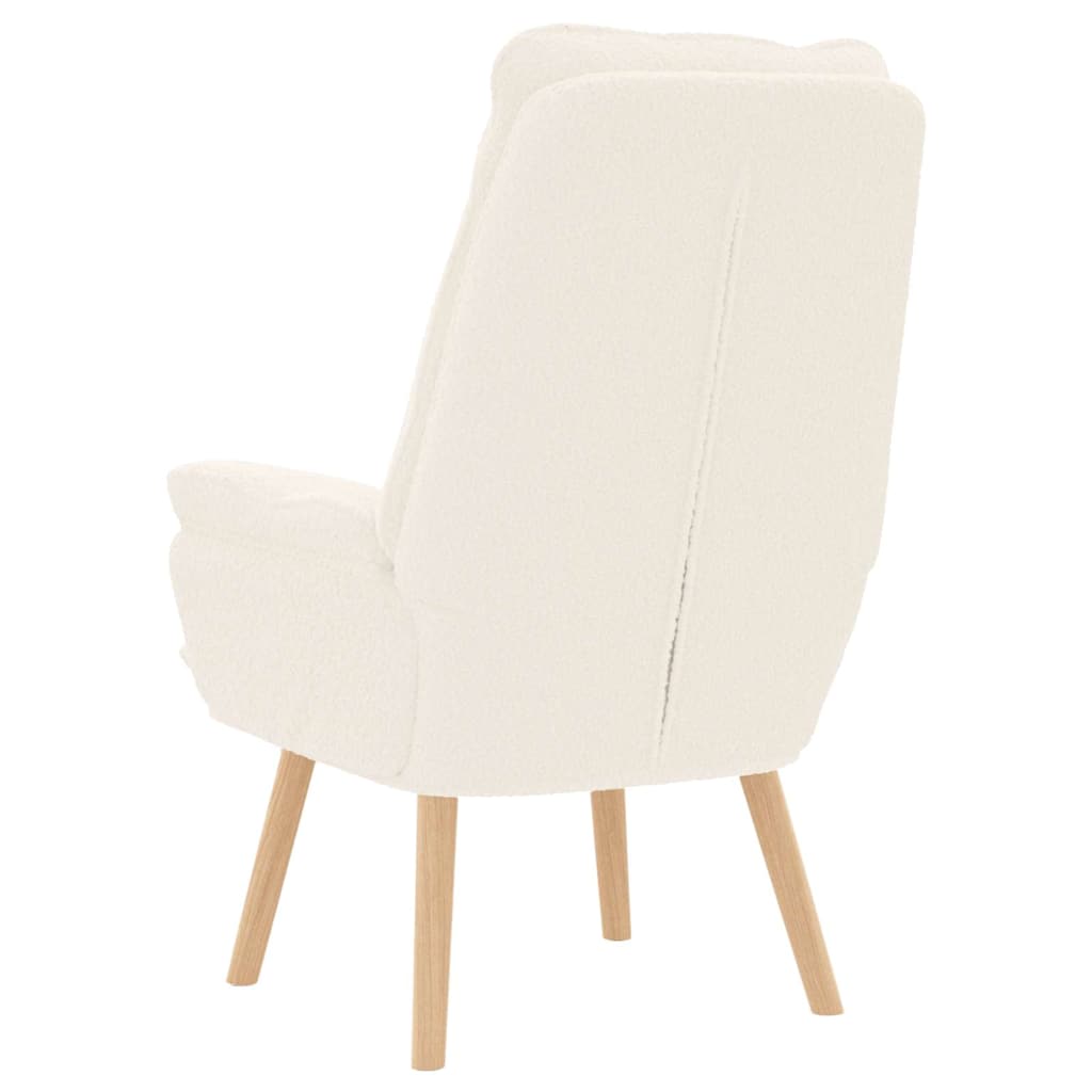 Sessel Creme 69 x 74 x 93 cm Sherpa-Stoff